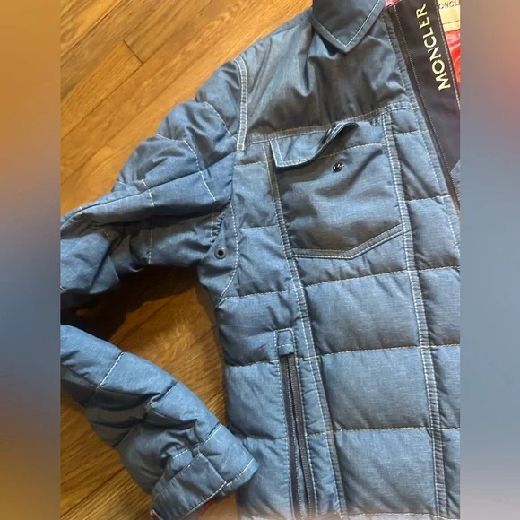 Moncler Denim print light puffer size 4 - Picture 4 of 14